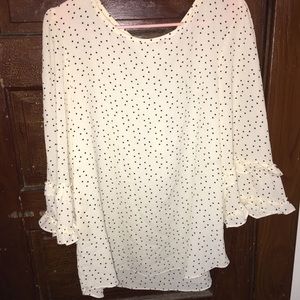 Max Studio Pouf ruffle sleeve work blouse XL